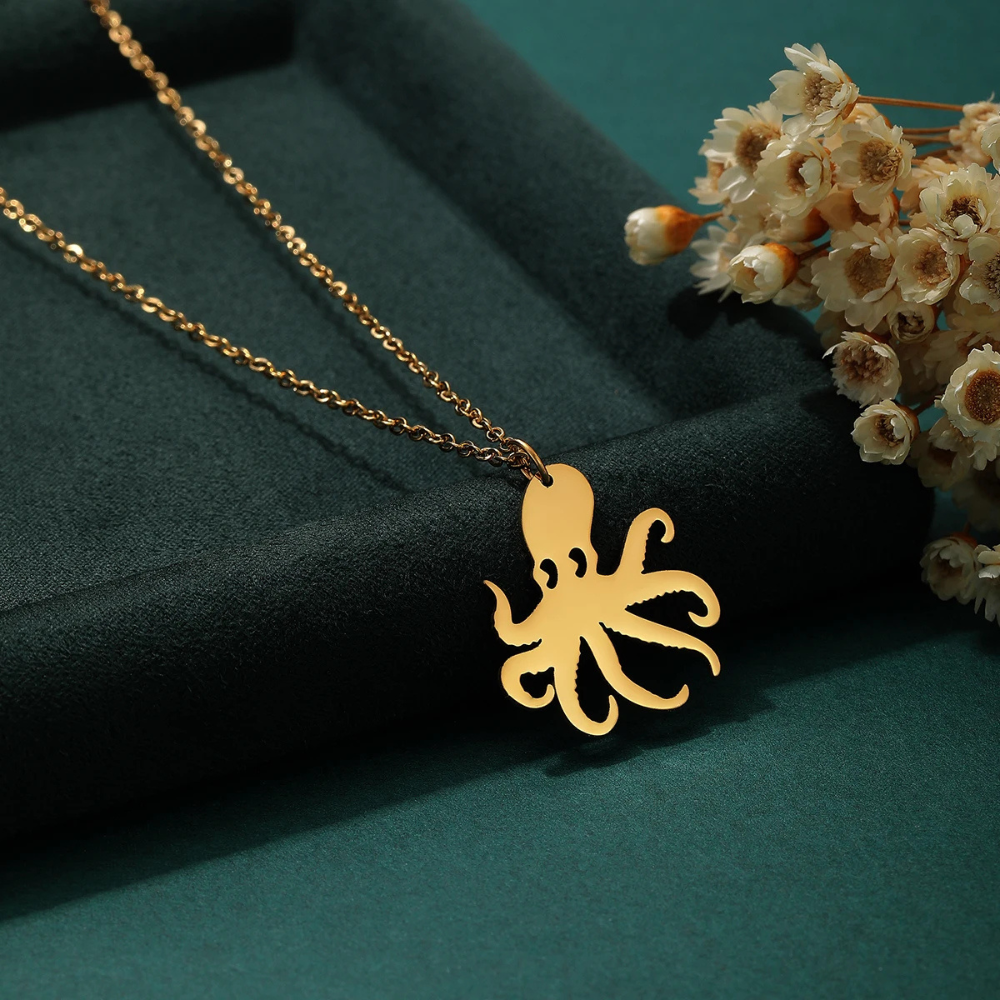 Collier Pieuvre doré