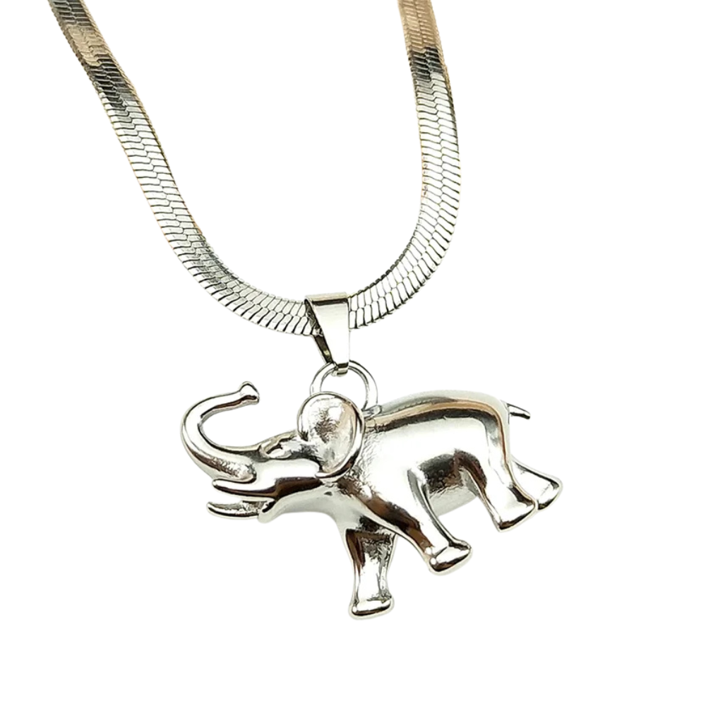 Pendentif Éléphant Asiatique argent