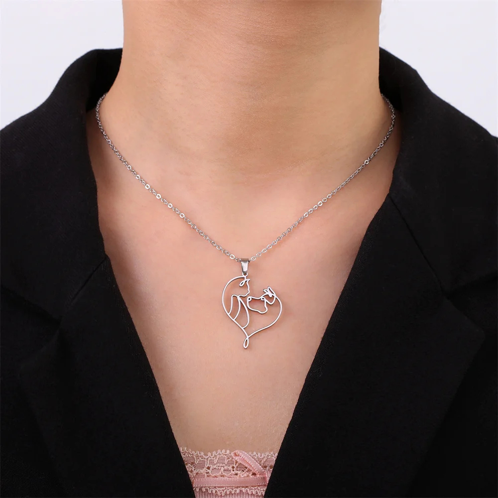 Collier Chat Chien argent