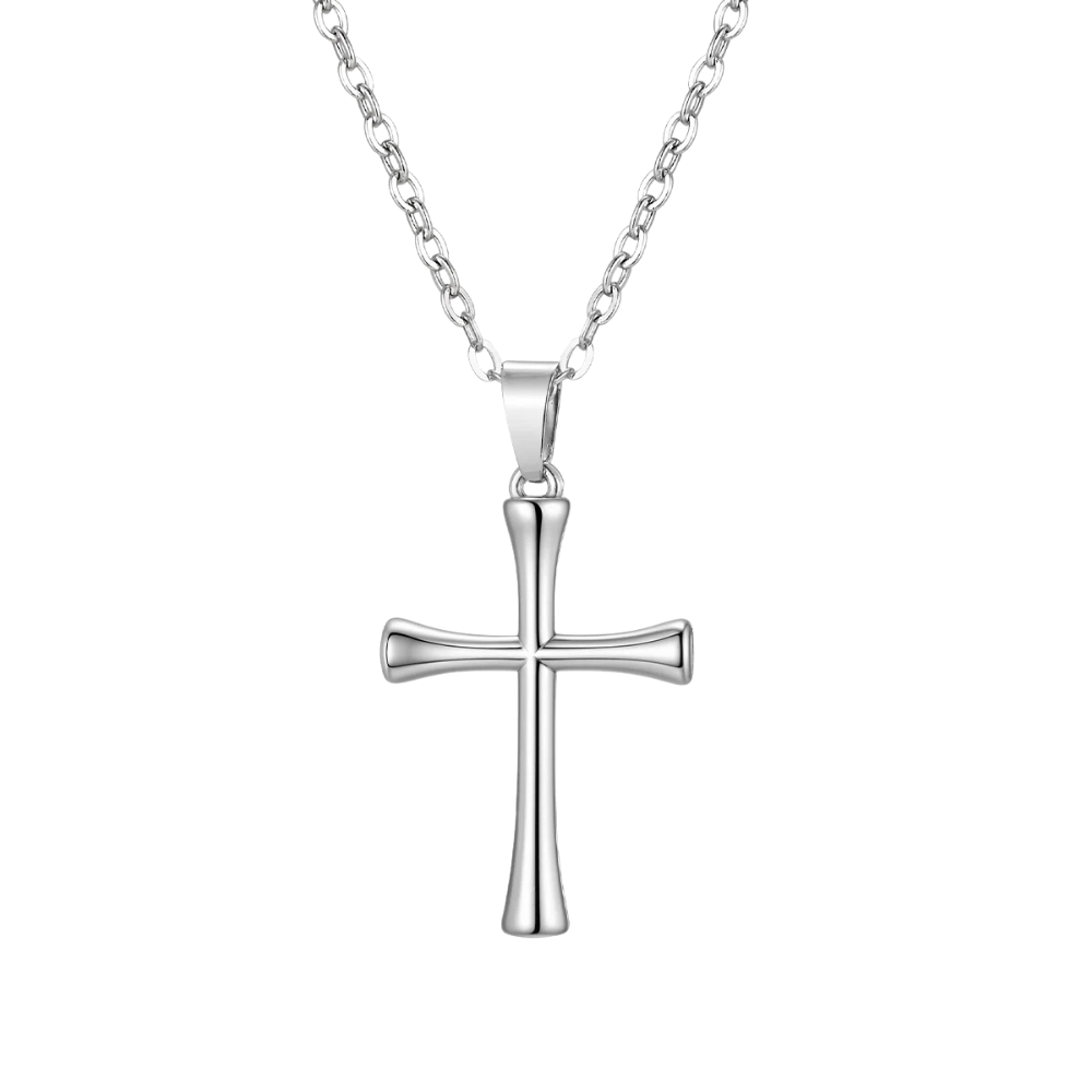 Collier Croix Minimaliste Homme argent