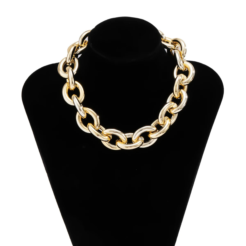 Collier Grosse Maille Doré chaine