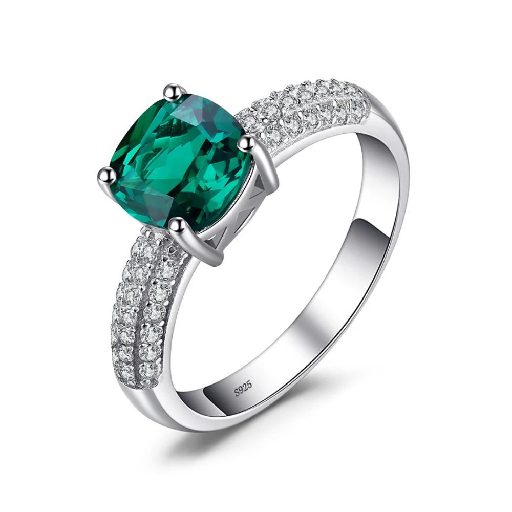 Bague de Fiançailles Diamant Vert