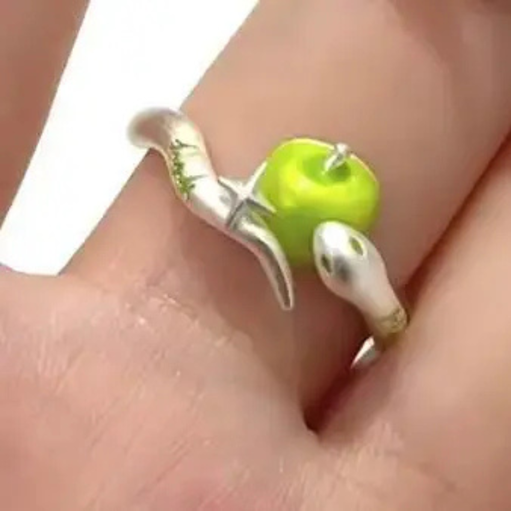 Bague Pomme Serpent argent