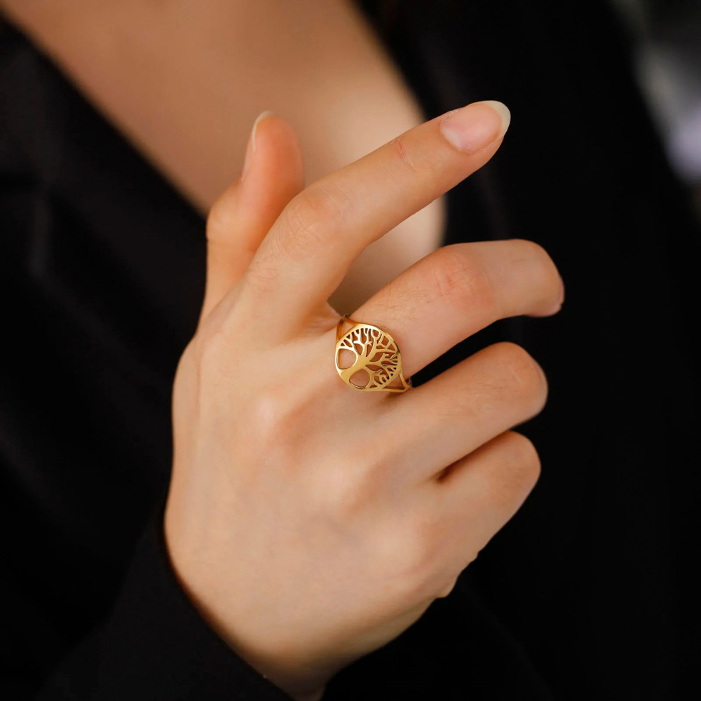 Bague Arbre de Vie doré