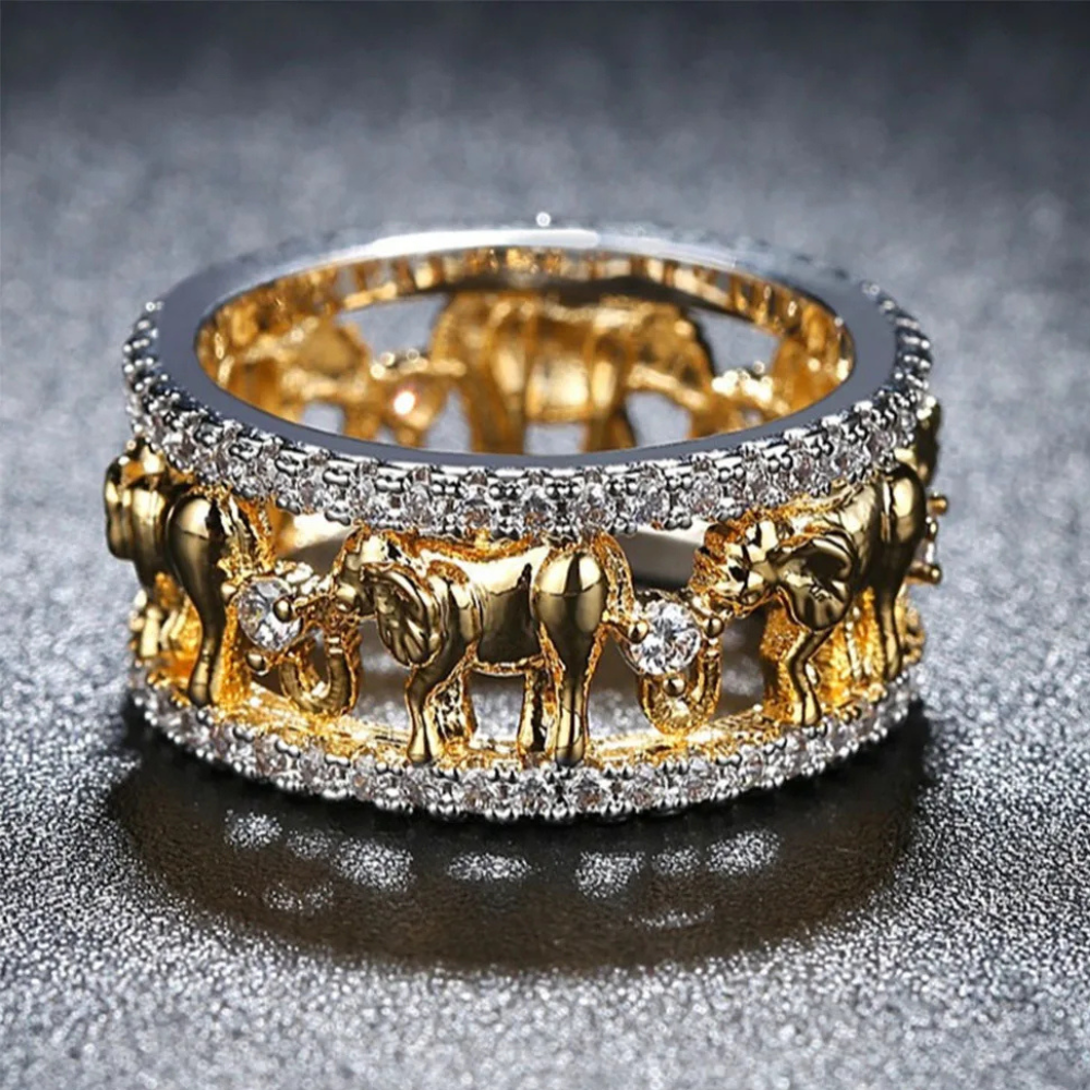 Bague Éléphant strass