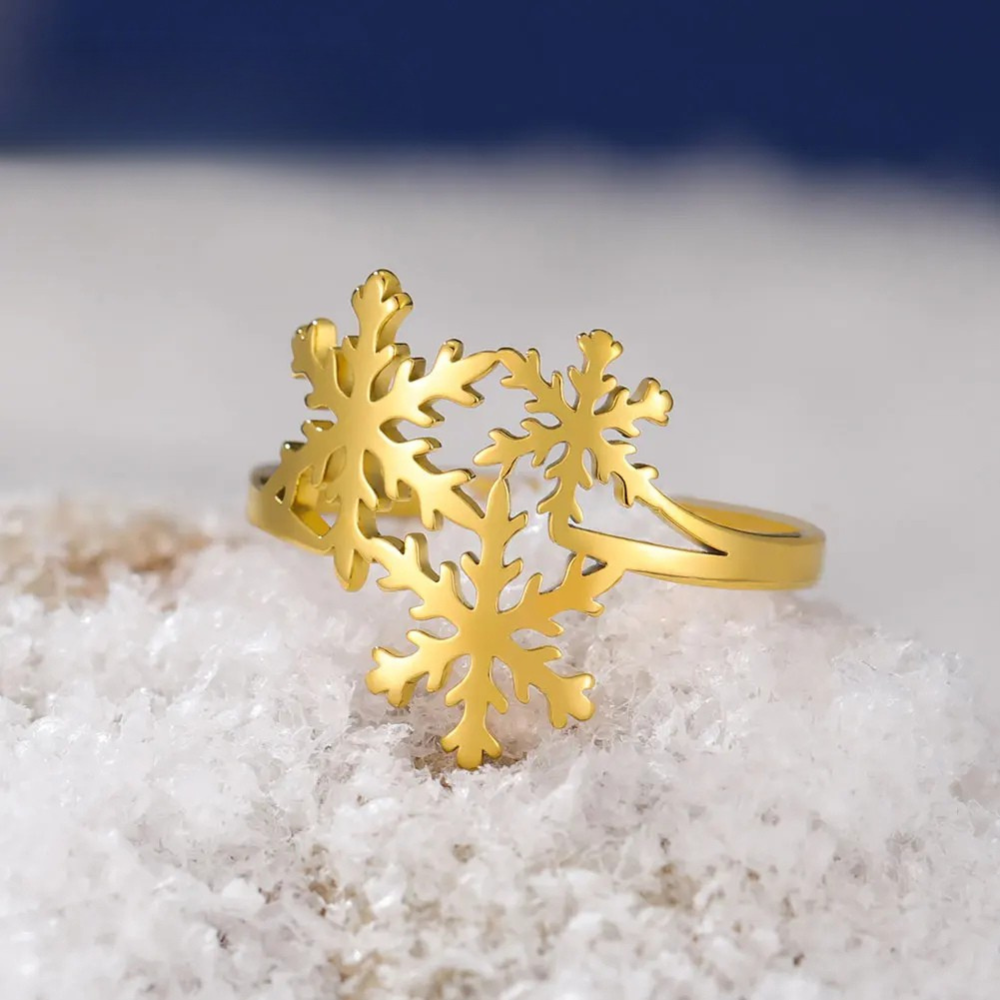 Bague Flocon de Neige or femme