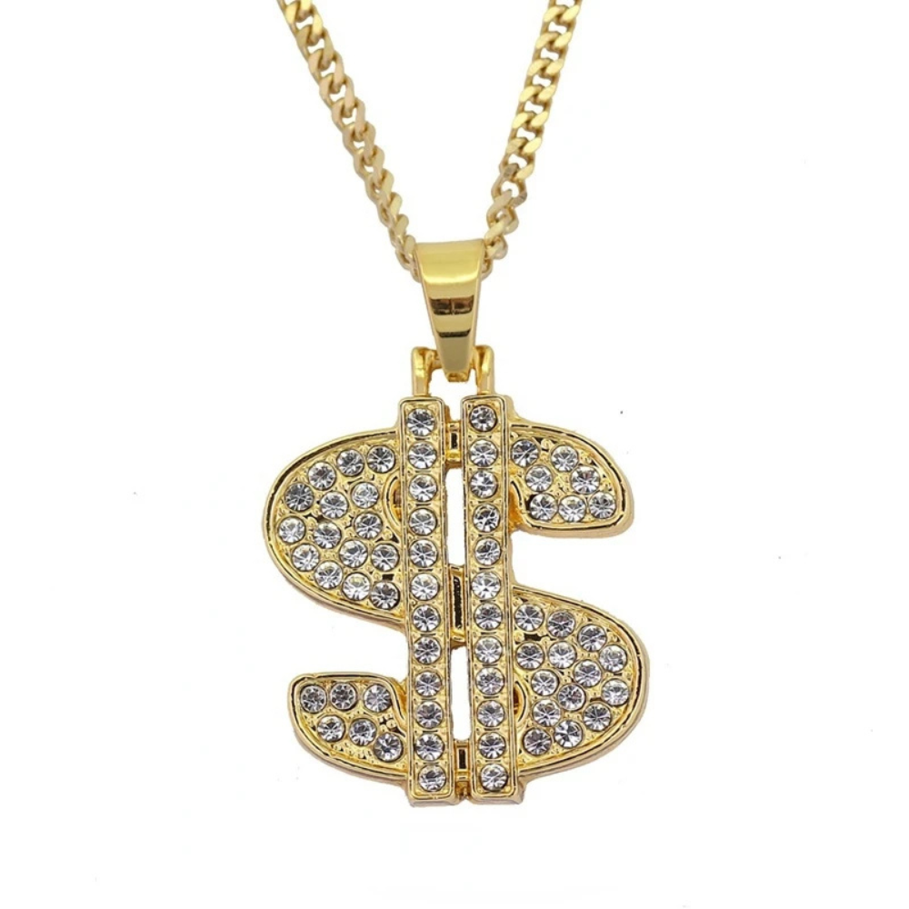 Collier Doré Brillant Dollar