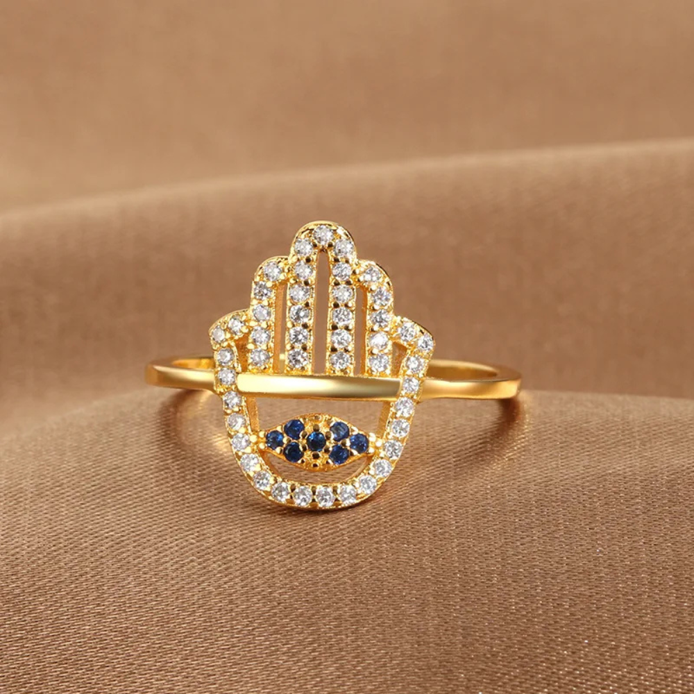 Bague Grande Main de Fatma or