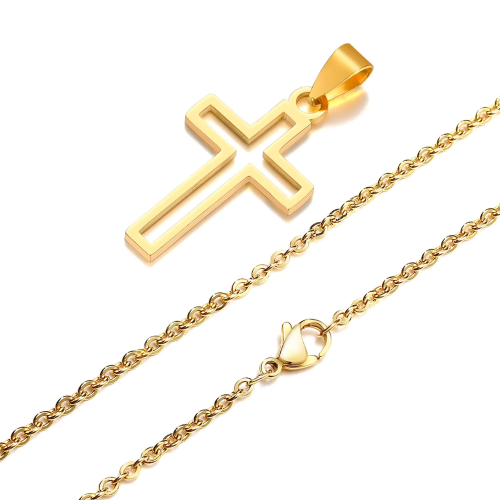 Collier Croix pendentif or