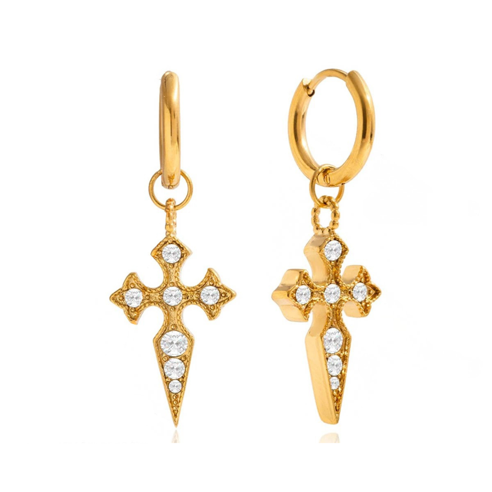 Boucles d'Oreilles Croix Pointue