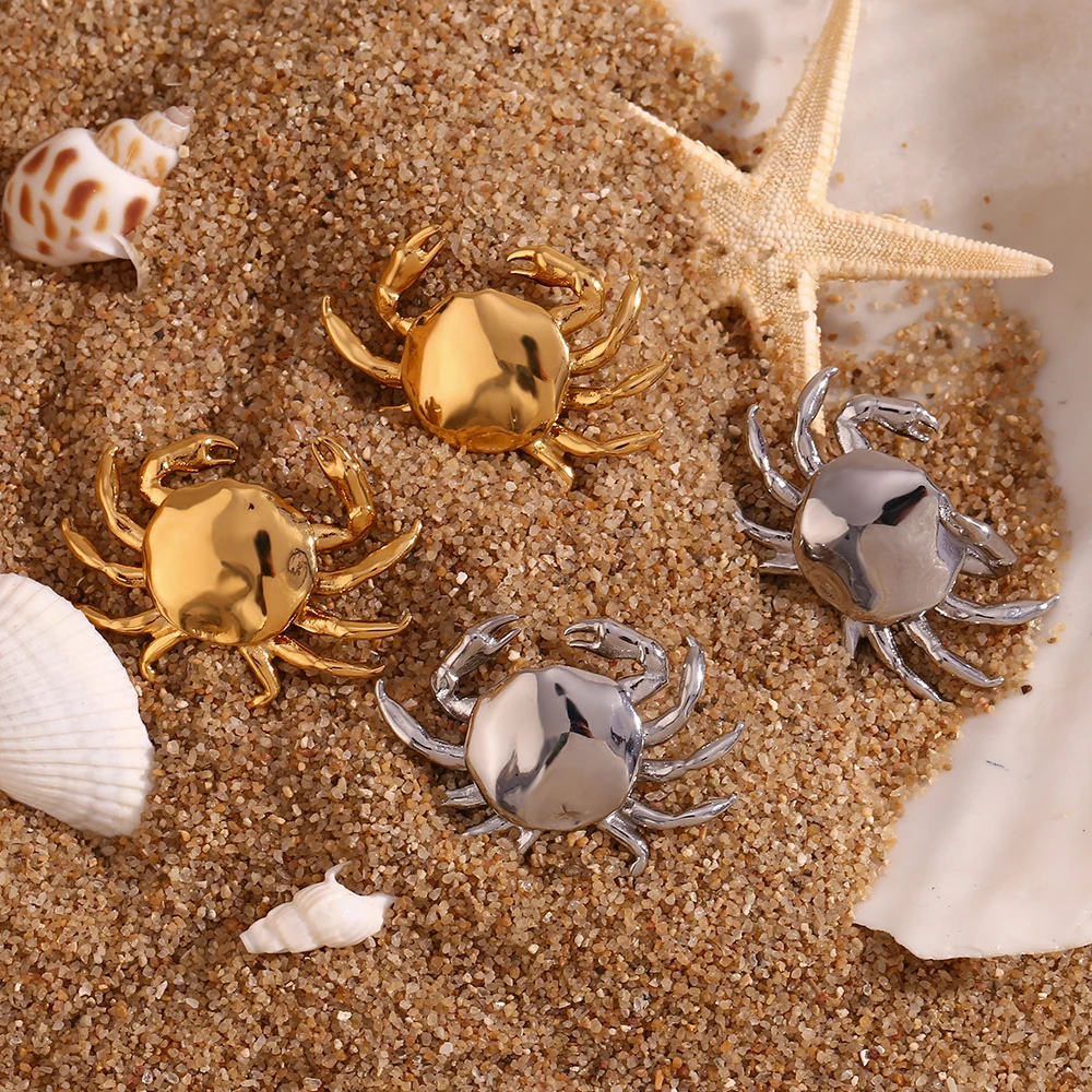 Boucles d'Oreilles Crabe acier