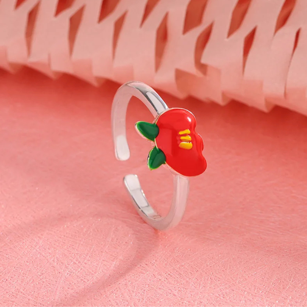 Bague Ouverte Pomme rouge