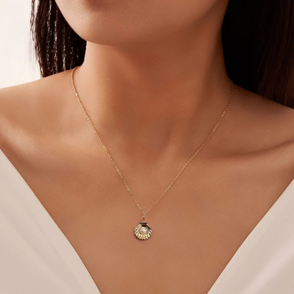 Collier Coquillage Perle femme