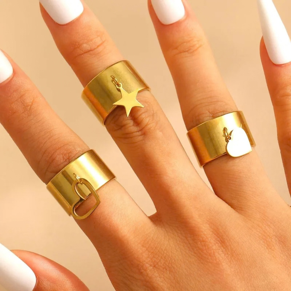 Bague breloque coeur