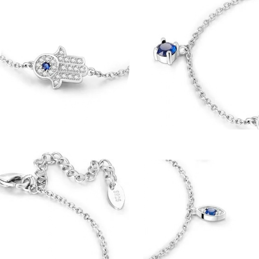 Bracelet Main de Fatma Œil acier
