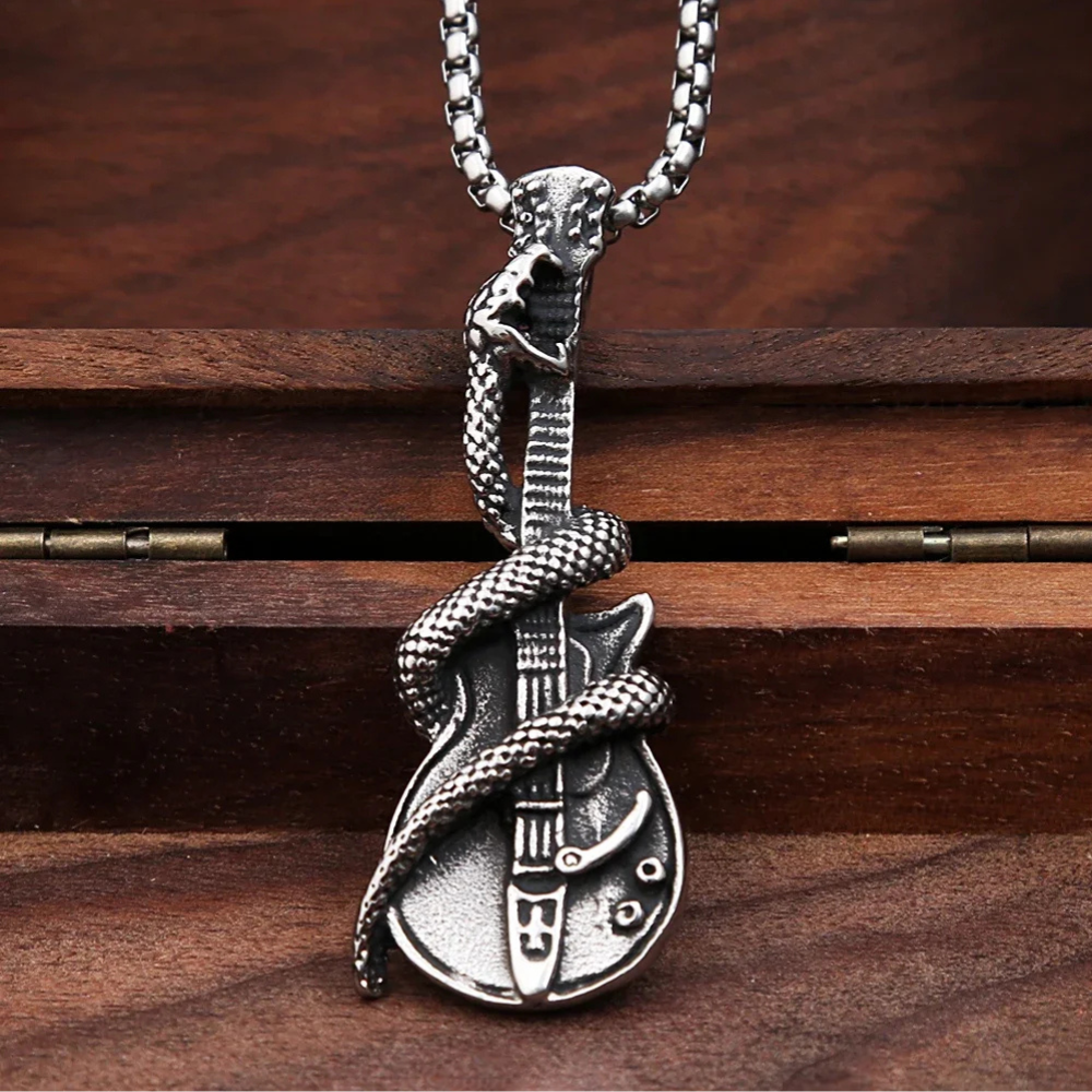 Collier Guitare Serpent