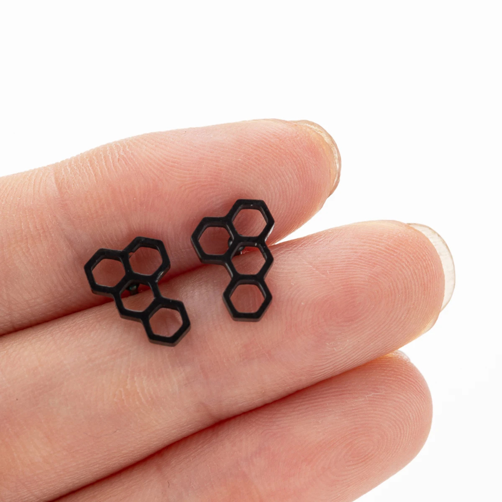 Boucles d'Oreilles Alvéole Abeille femme