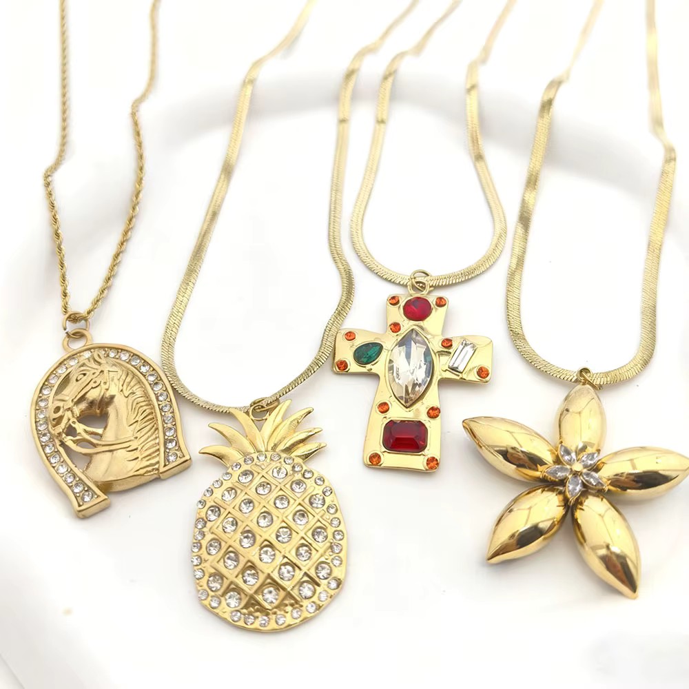 Collier Ananas Brillant femme