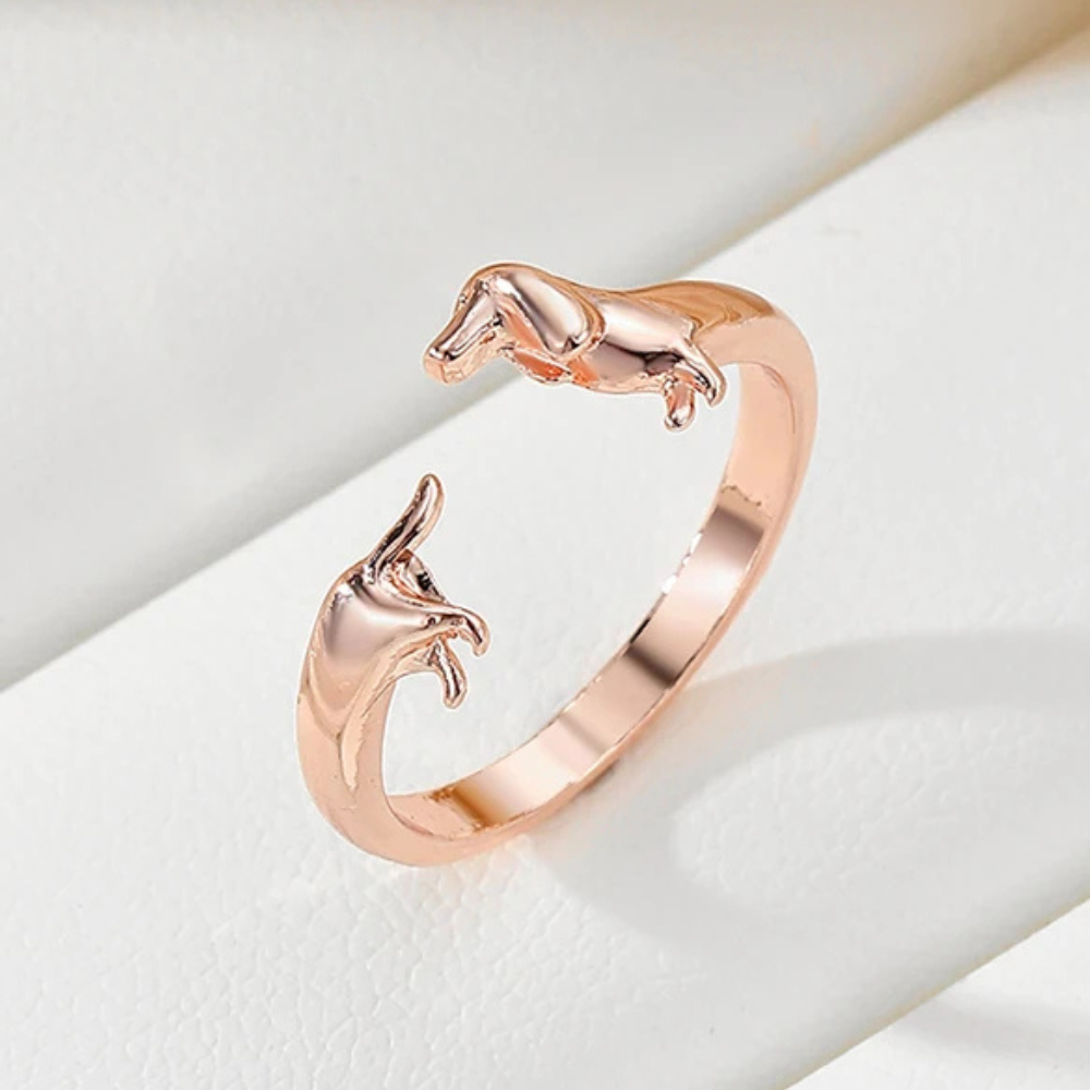 Bague Teckel Couleur rose
