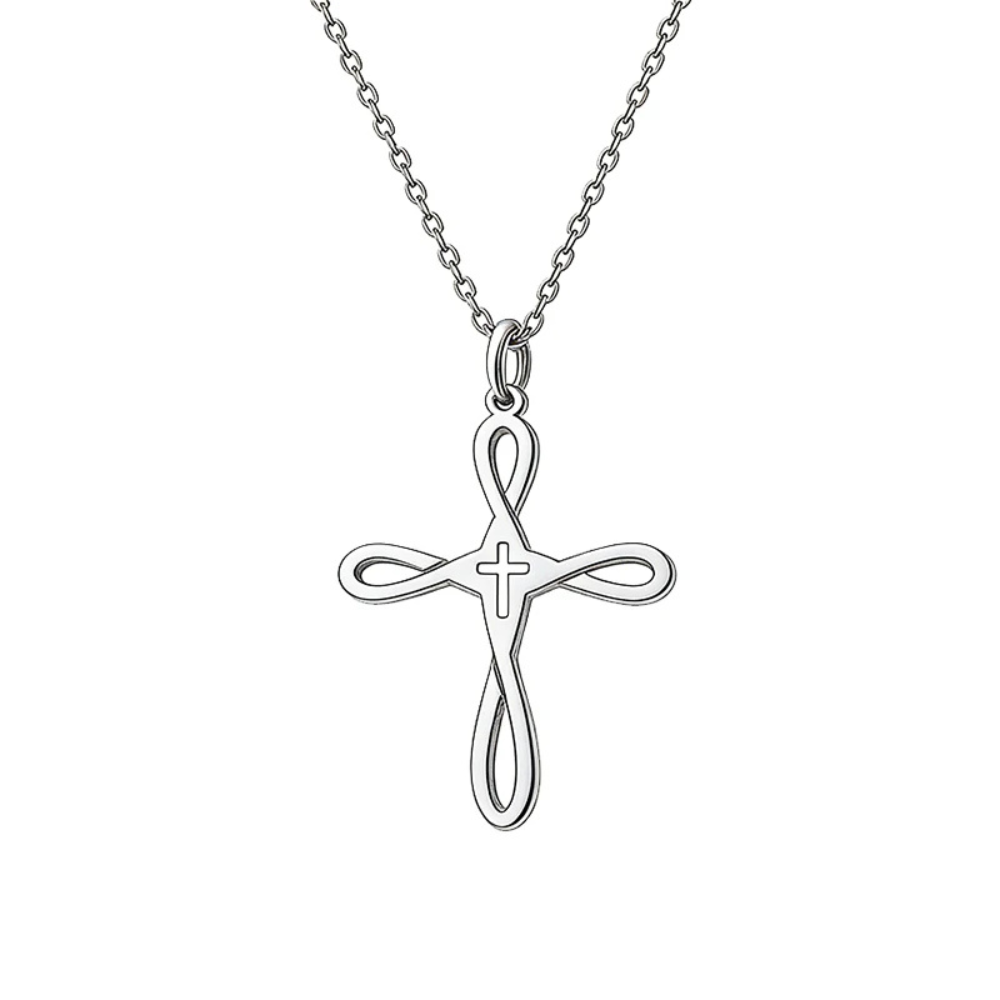 Collier Pendentif Croix Infini argent