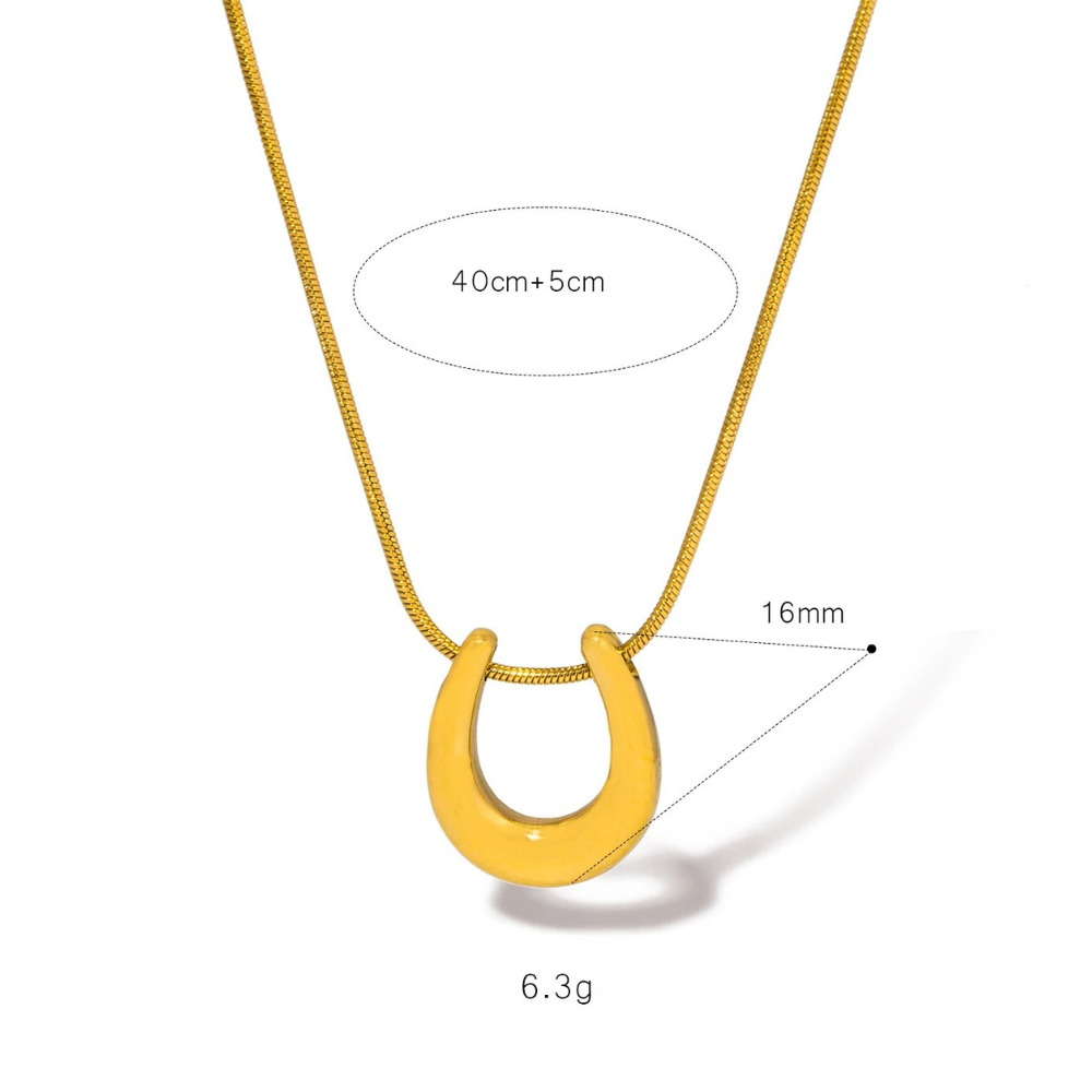 Collier Fer à Cheval Doré pendentif