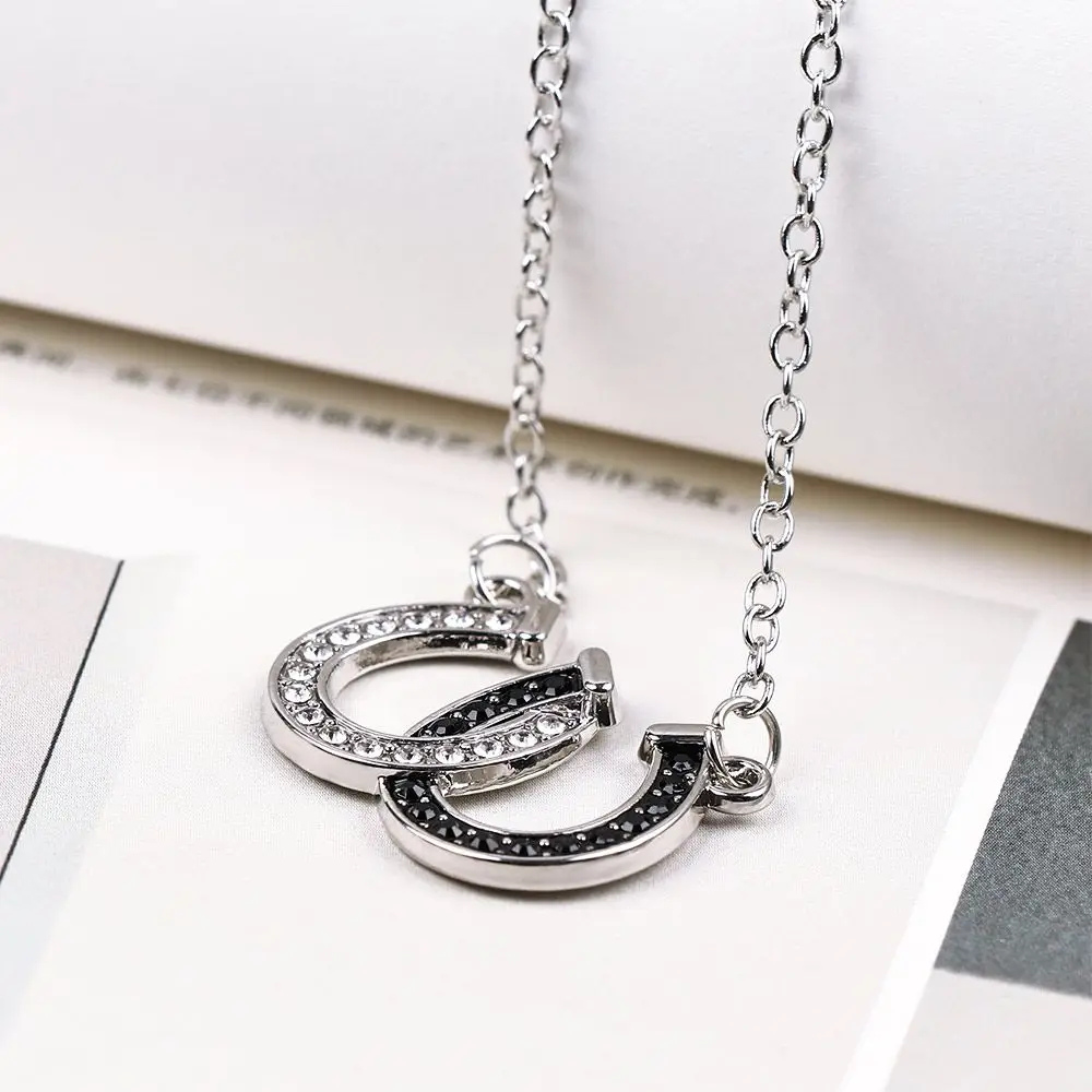 Collier Double Fer à Cheval noir