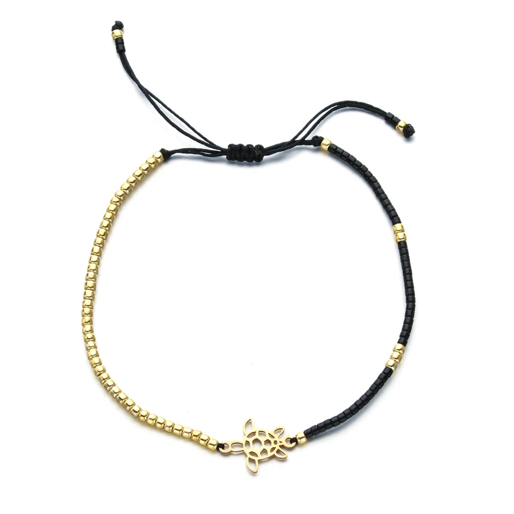 Bracelet Tortue Femme noir