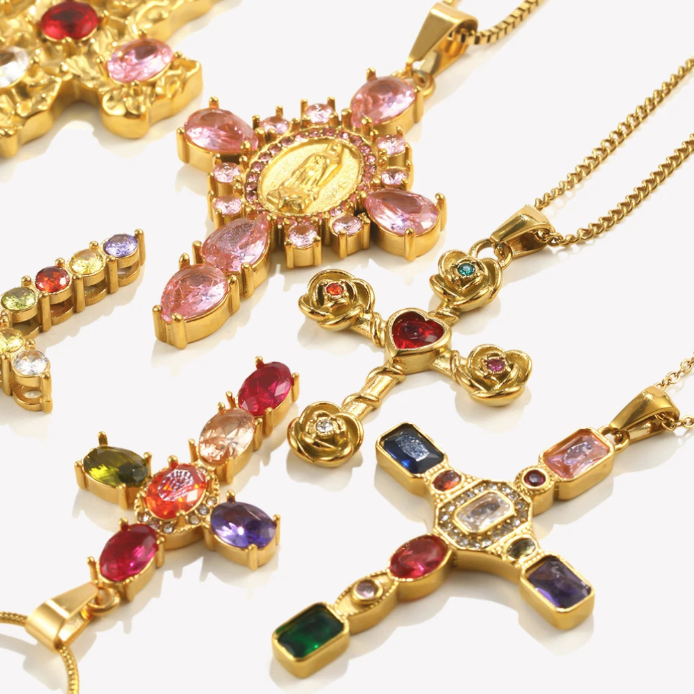 Collier Croix doré