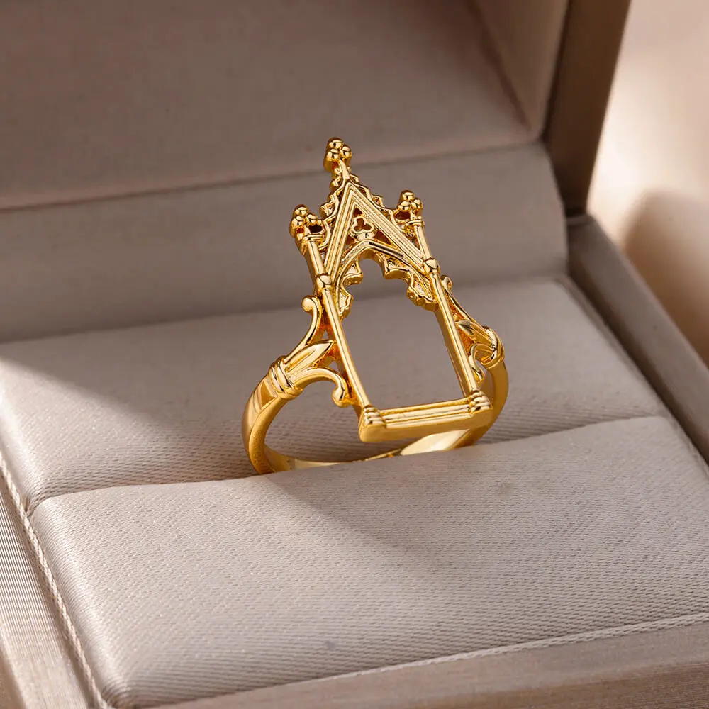 Bague Miroir doré
