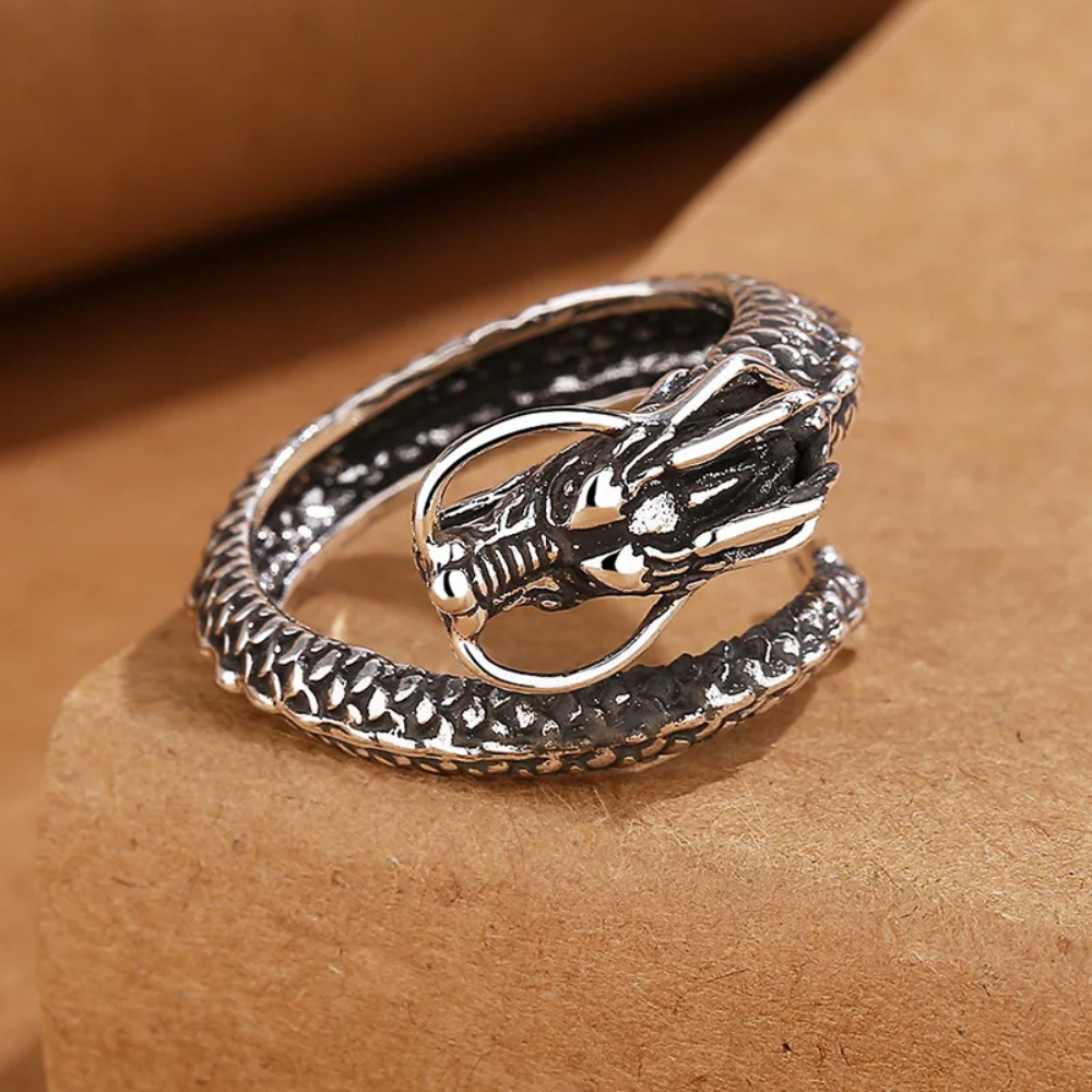 Bague Dragon Homme Vintage chinois