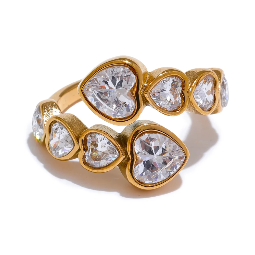 Bague 8 Coeurs Femme