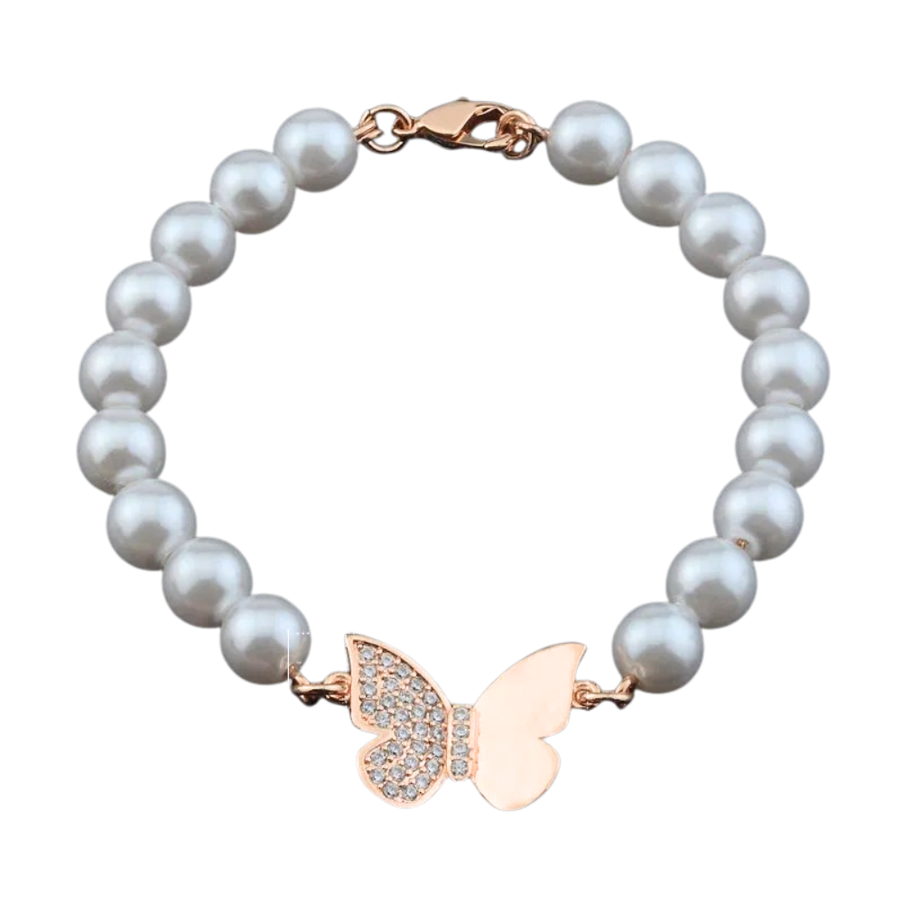 Bracelet Papillon et Perles
