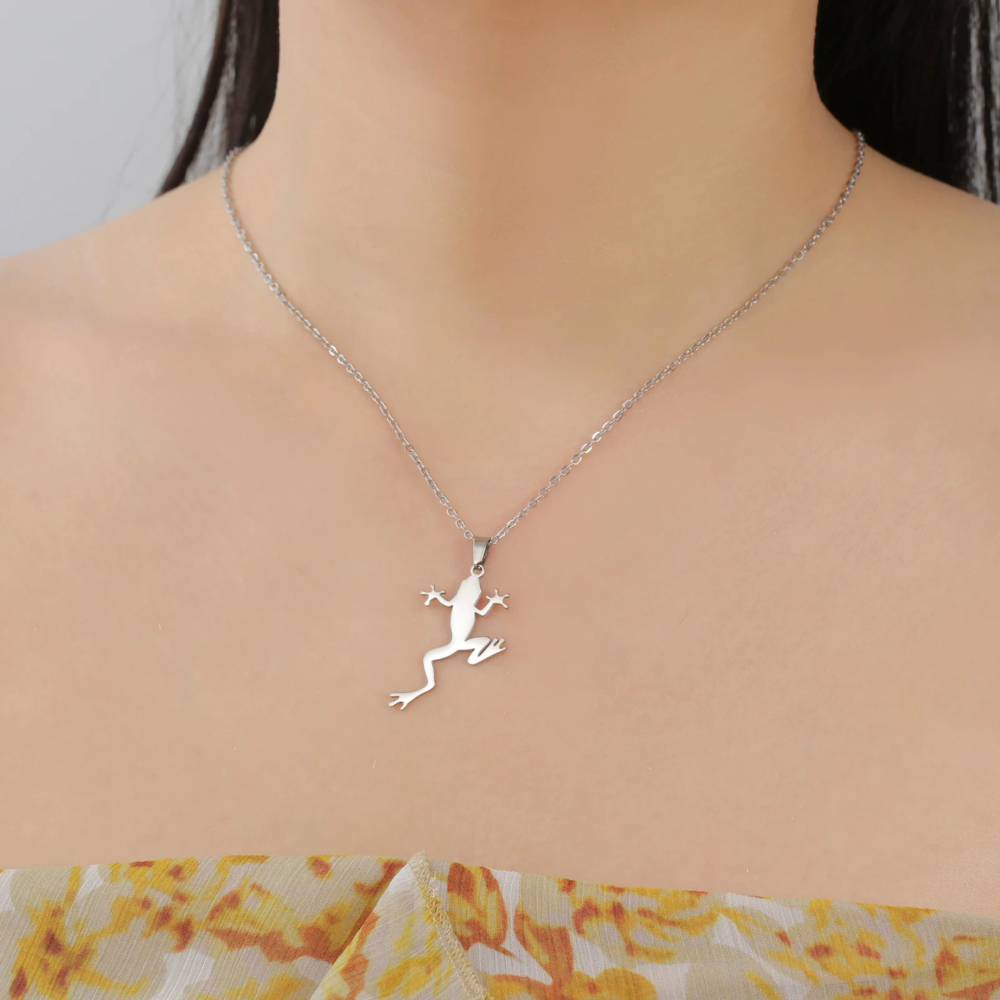 Collier Grenouille Femme acier