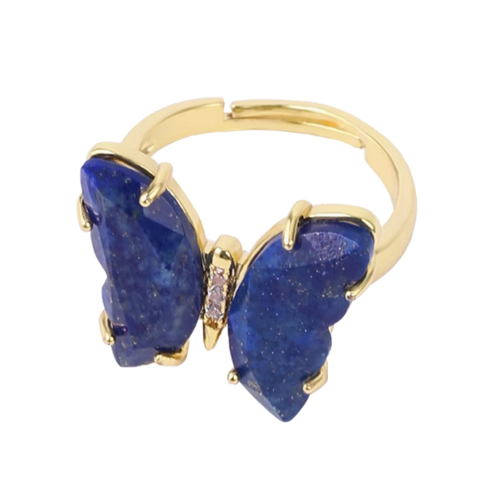 Bague Papillon Pierre Bleu
