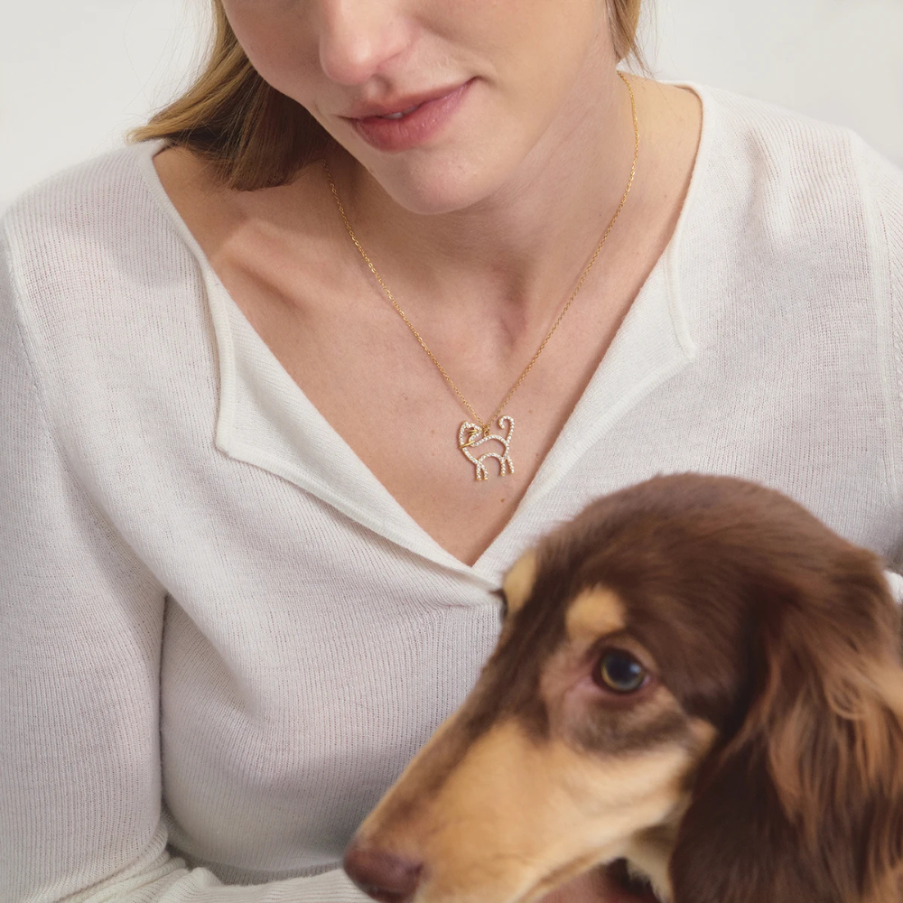Collier Chat Brillant femme