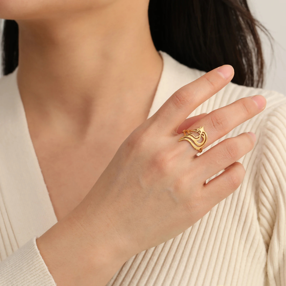Bague Loup Femme or
