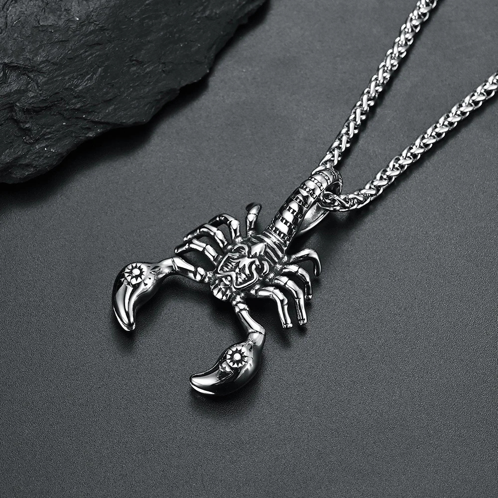 Collier Scorpion Argent pendentif
