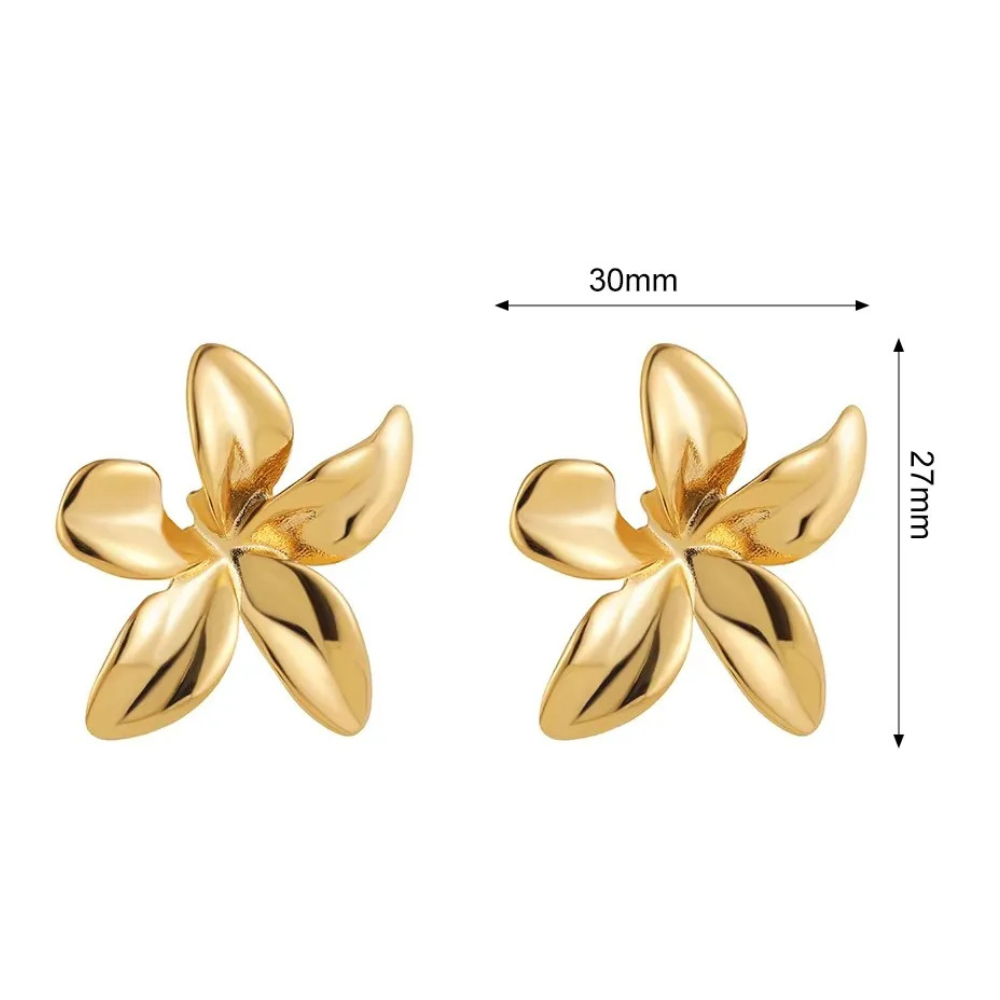 Boucles d'Oreilles Fleur Or Femme design