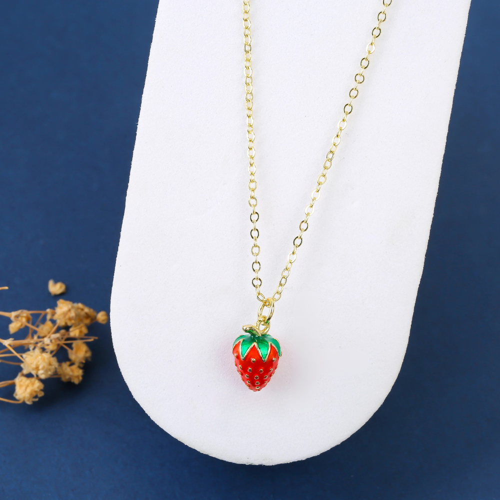 Collier Fraise rouge