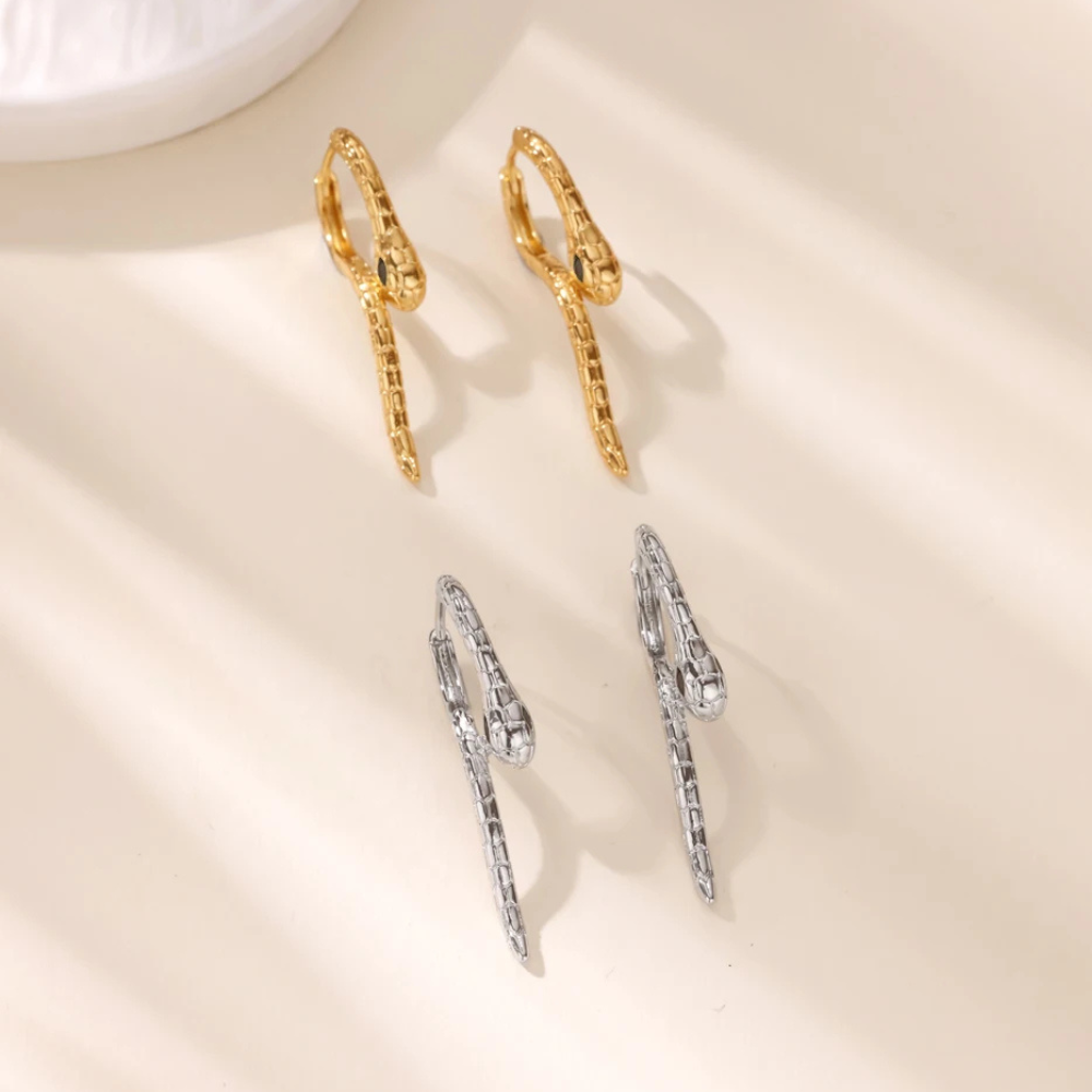 Boucles d'Oreilles Serpent Design femme