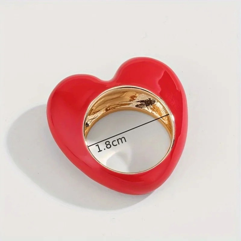 Bague Coeur Fashion rouge