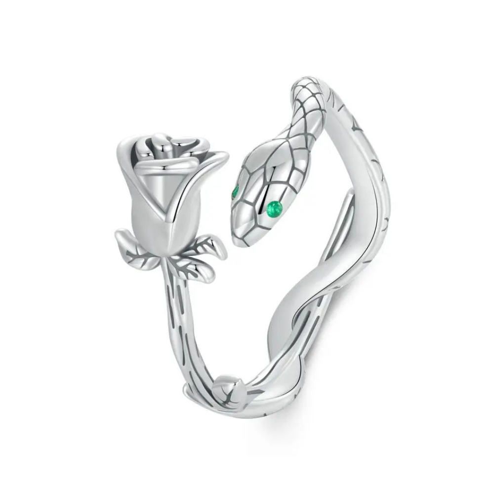 Bague Fleur et Serpent