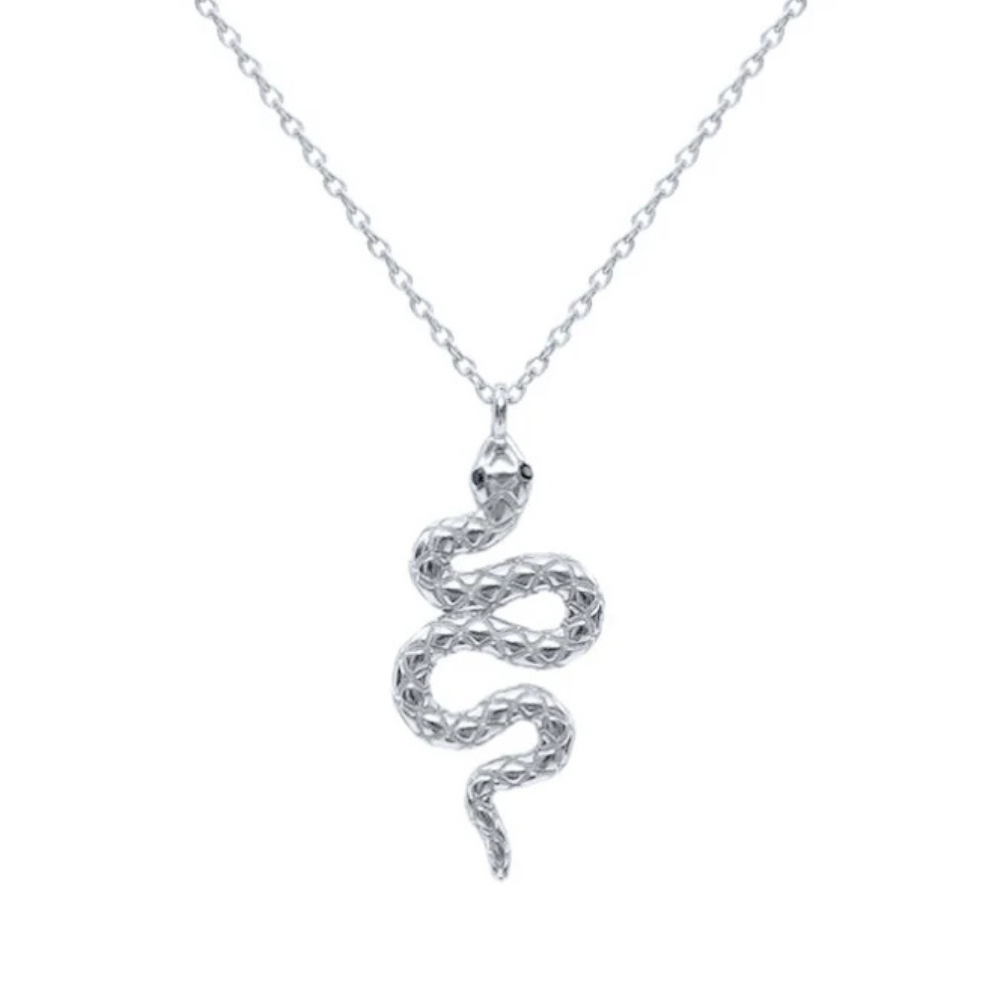 Collier Pendentif Serpent argent