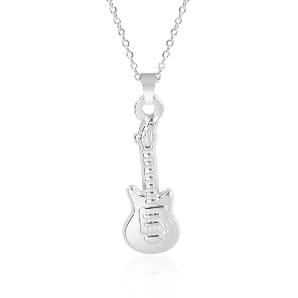 Pendentif Guitare Femme argent