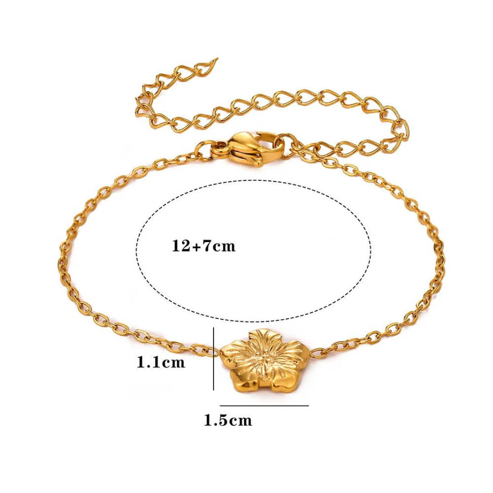 Bracelet Fleur Inoxydable