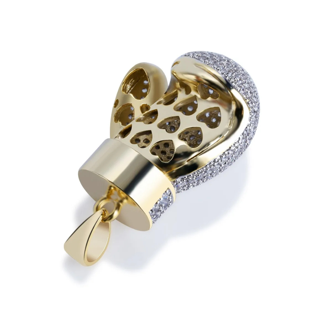 Collier Gants de Boxe Or et Argent femme