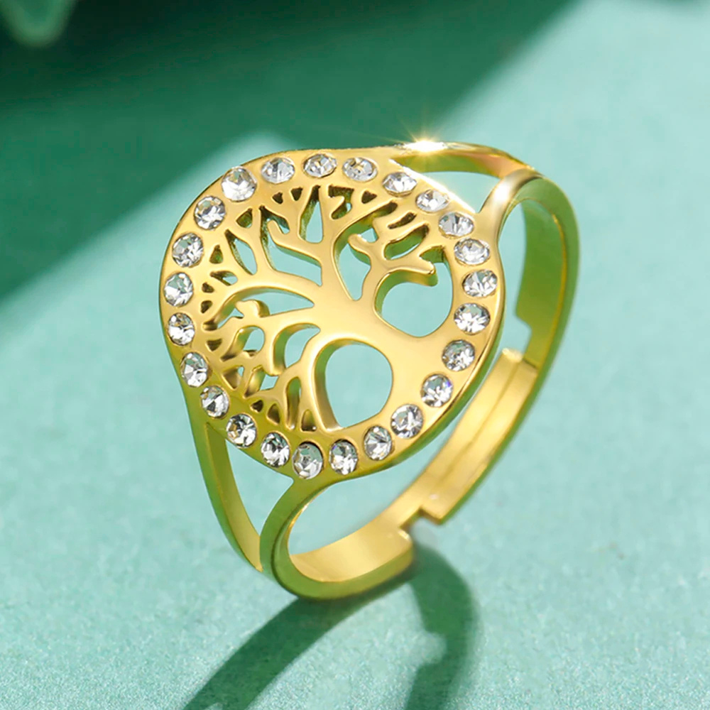 Bague Arbre de Vie zircon