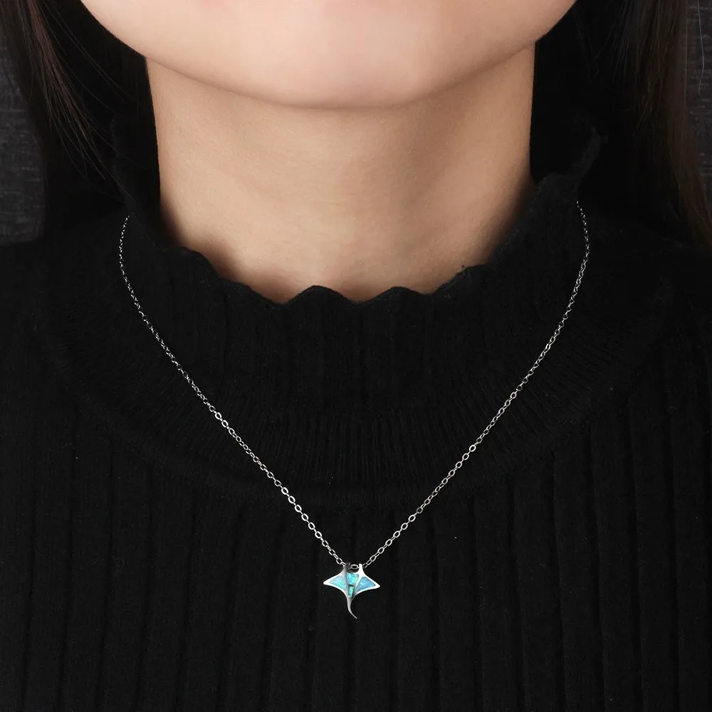 Collier Raie Manta femme