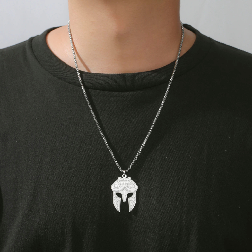 Collier Spartan Warrior argenté