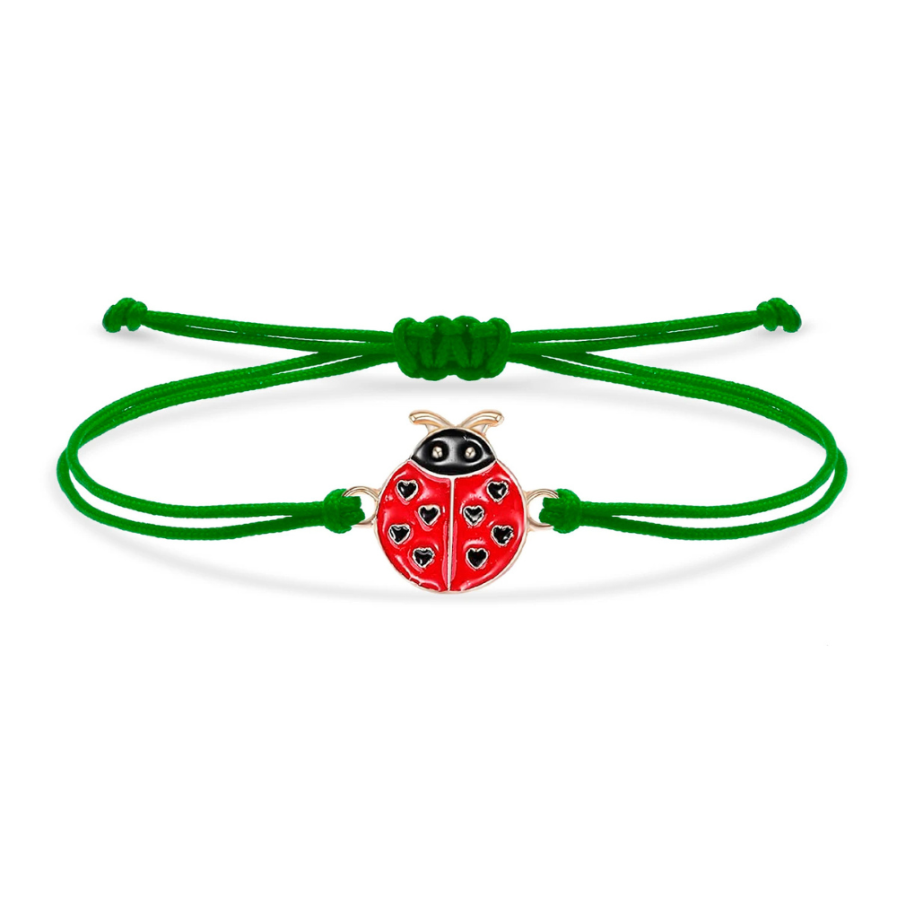 Bracelet Coccinelle Tissu vert